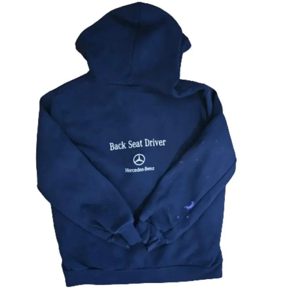 Mercedes Benz Boy's Navy Blue Long Sleeves Full Zip Hoodie Size 12